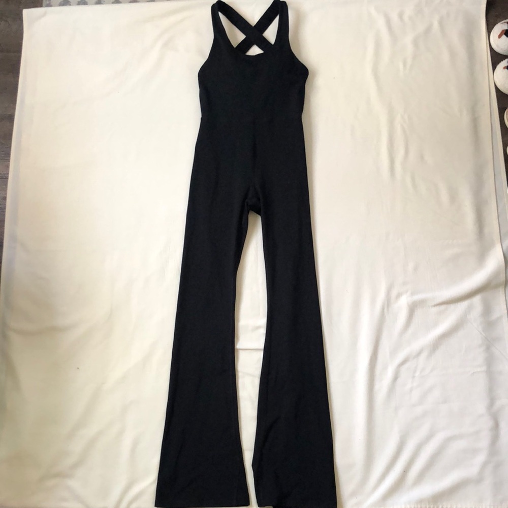 Sage Collective Black Jumpsuit Flare Legging